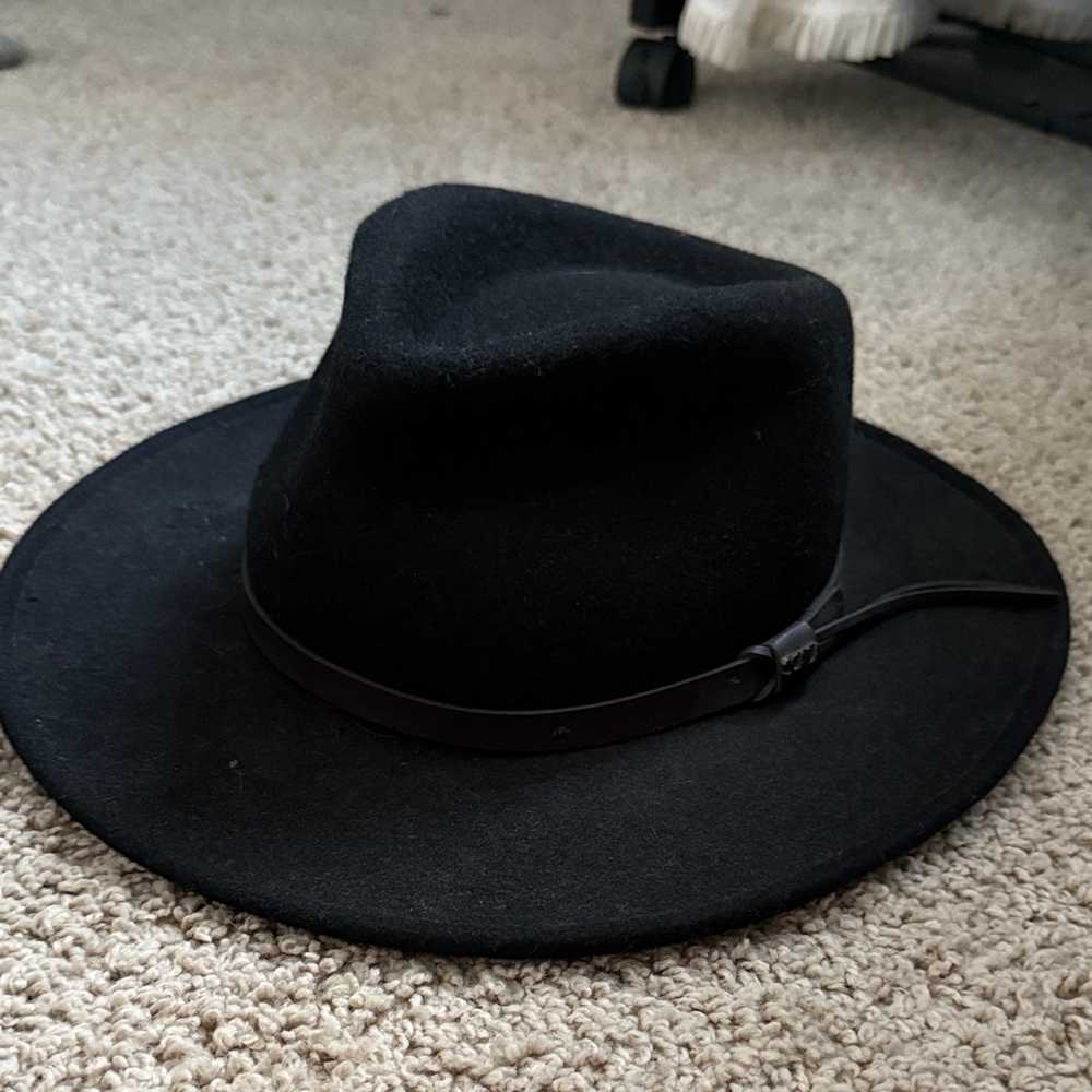 Scala Black Wool Fedora Hat